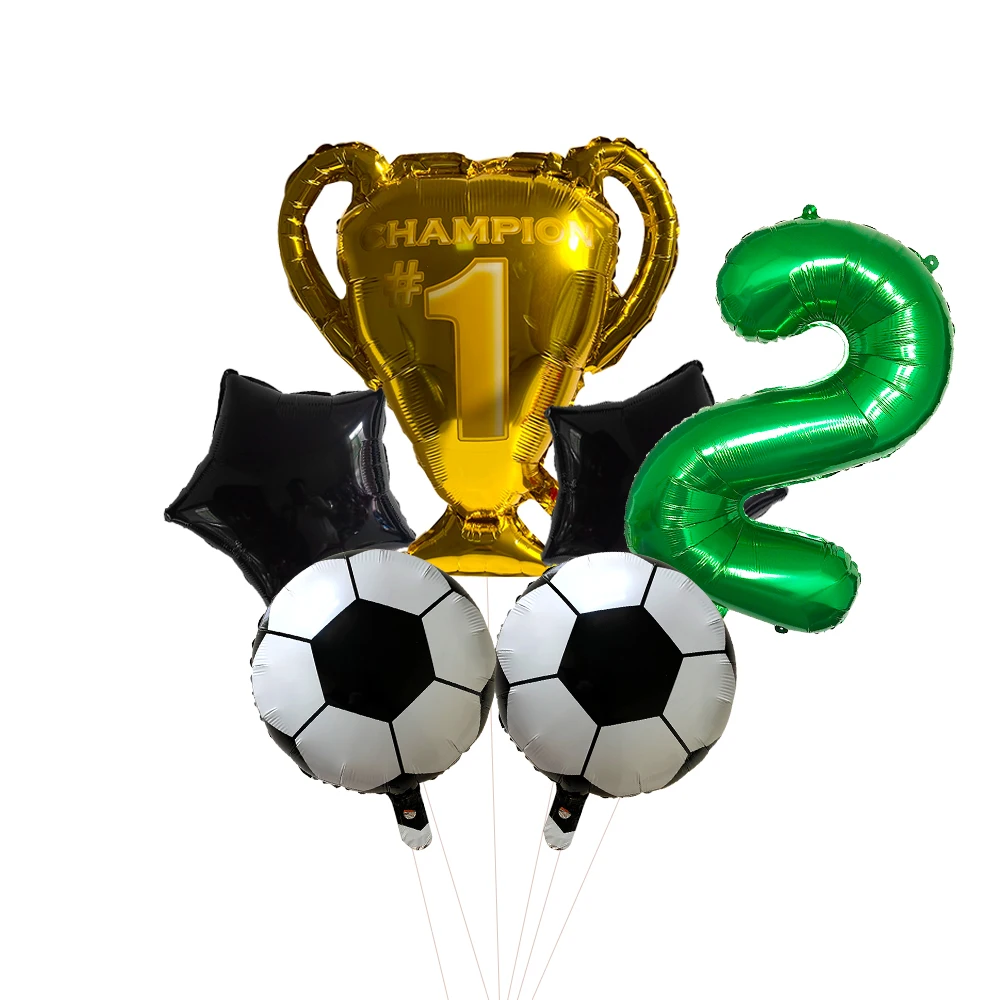 32inch Green Digit Number Globos Football Helium Balloons Trophy Balloon Children\'s Gifts Birthday Party Decorations Kids