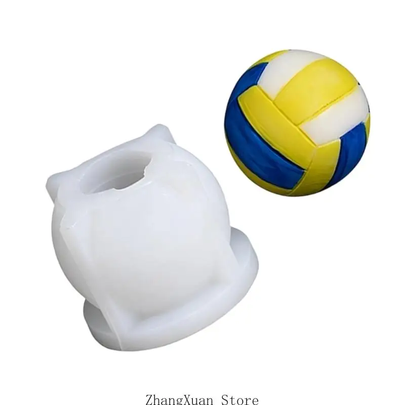 DIY-Silikon-Kerzenform-Set mit Fußball-Basketball-Volleyball-Designs 3XUF – Detail 8