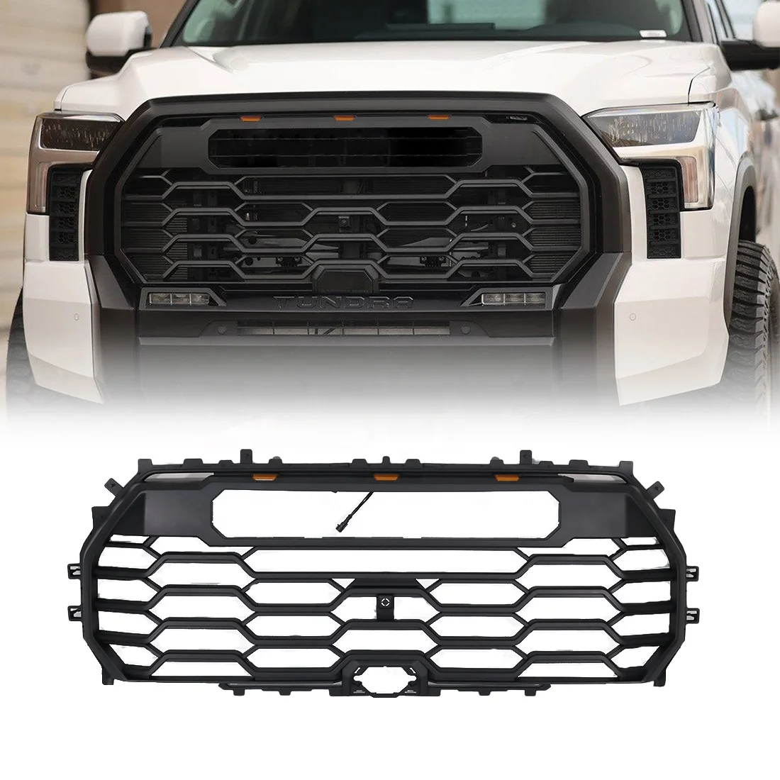 Auto Parts Wholesale Car Grills Front Bumper Grille Grill With Amber Lights Fit For Toyota Tundra 2022 2023 ABS