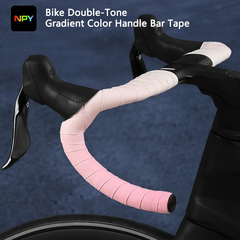 Bike Handlebar Tapes Gradient Color Road Bicycle Handle Tape Soft Shock Absorber Gravel Racing Cycling Non-slip Bar Wrapper Belt
