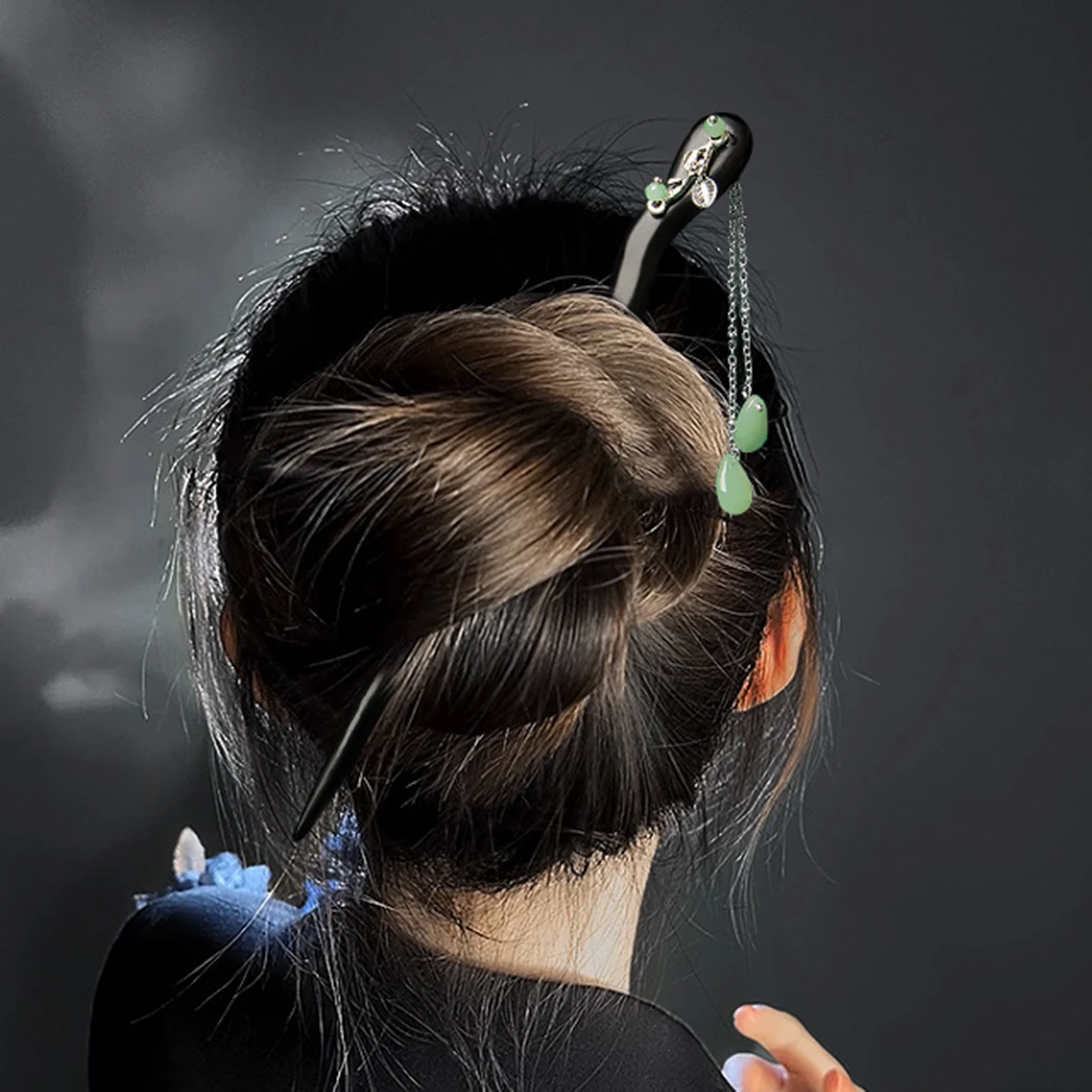 빈티지 술 머리핀 레트로 나무 잎 모양의 머리 스틱 포크 Chiense Cheongsam 장식 헤어 롤빵 쥬얼리 레트로 Hanfu Headwear