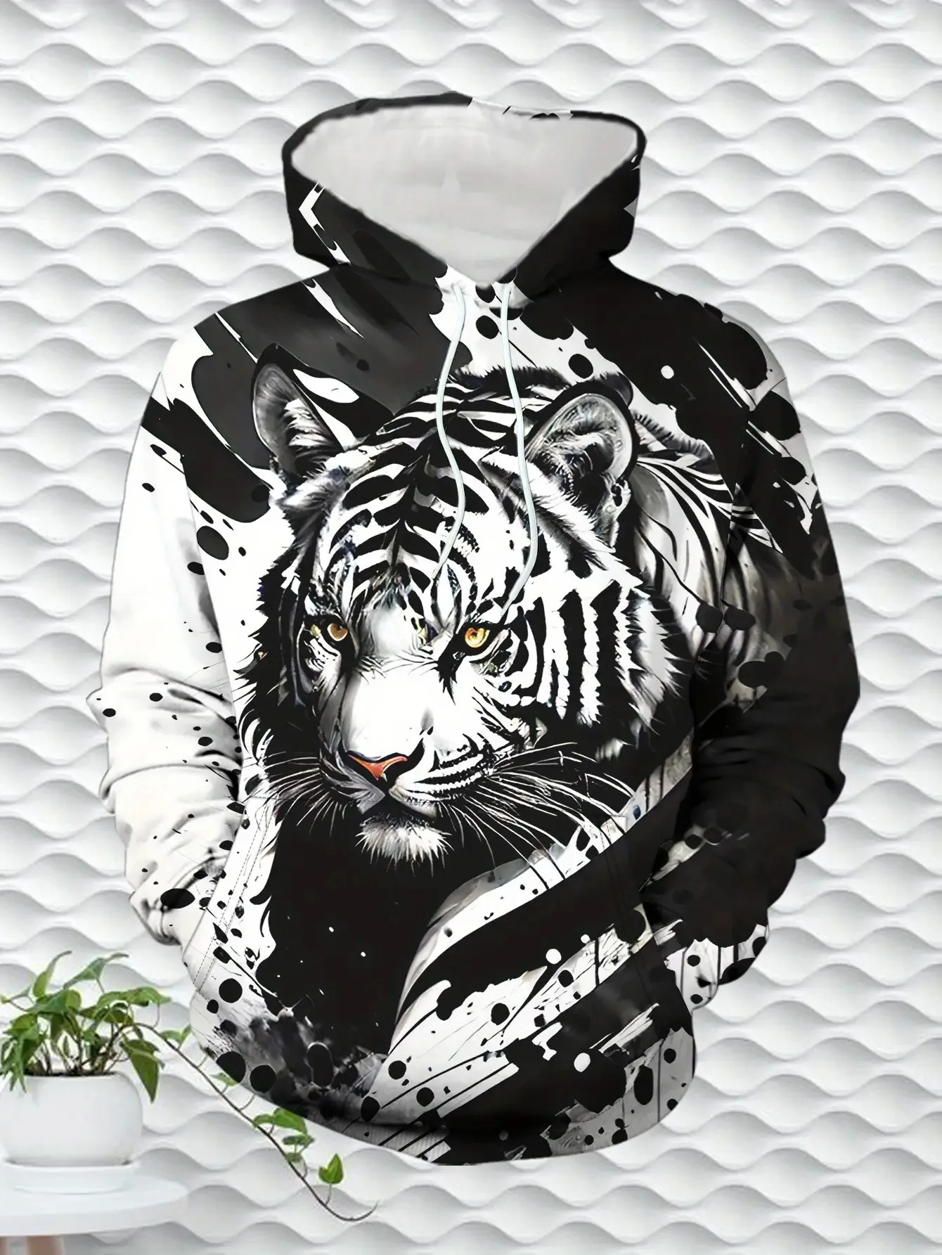 

Мужская повседневная толстовка с капюшоном и тигровым принтом, стандартная посадка для повседневной одежды, удобная одежда, женская толстовка с капюшоном, детская толстовка