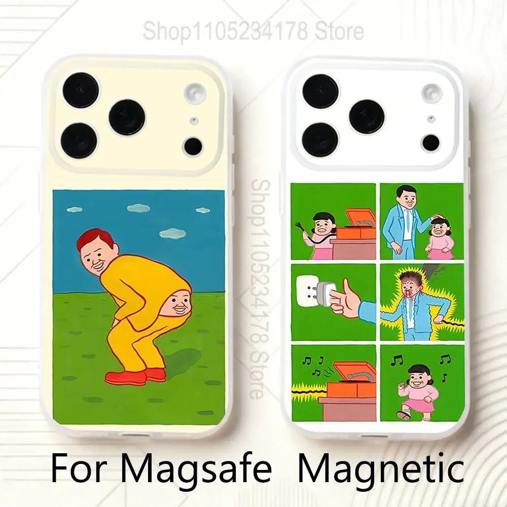 

Phone Case For iPhone 17,16,15,14,13,12,11 Pro,Max,Plus,Mini,Air,E Art Funny Joan C-Cornella Magnetic Magsafe Frosted Clear