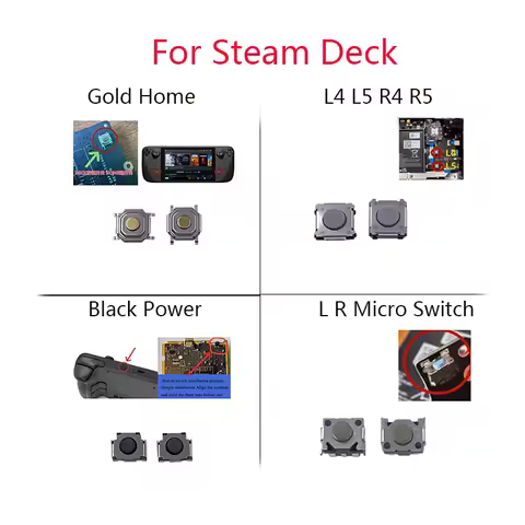 2-30PCS L4 L5 Buttons Power Micro Switch Button Replacement L1 R1 Micro Switch Button L For Steam Deck Console Repair Part