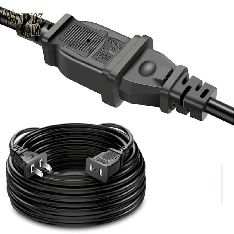Hot Sale 2M 5M 10M US Plug AC Power Connector Cable TV PC Laptop Power Supply Wire Copper Charging Line