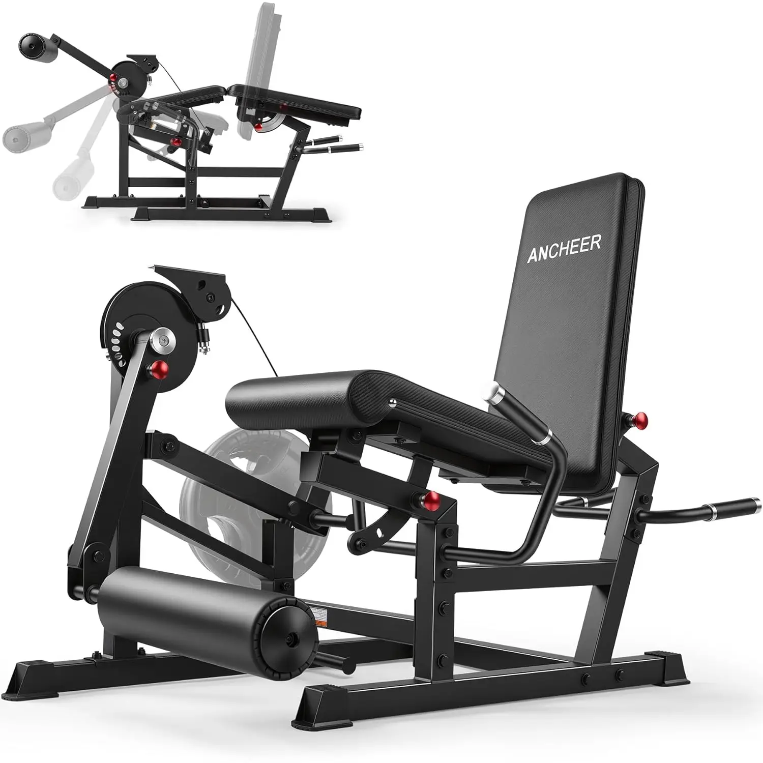 

Leg Extension and Curl Machine, 700LBS Adjustable Leg Extension Machine, 4 in 1 Seated & Lying Leg Curl Machines, Customized