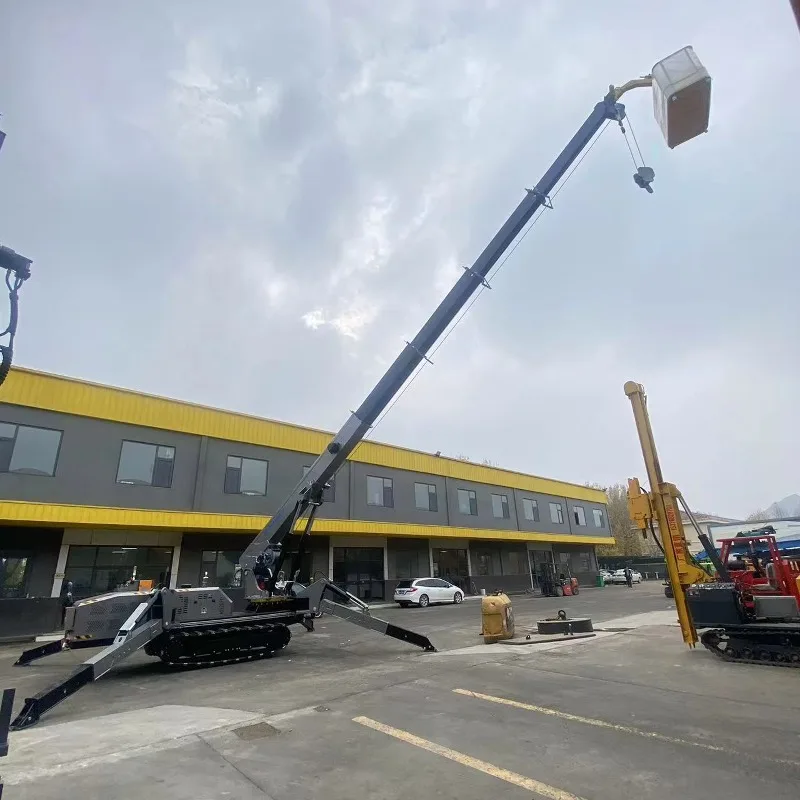 Customized Crane CE Euro 5 12 T Small Tracked Electrical 40meter Heigh Spider Crane