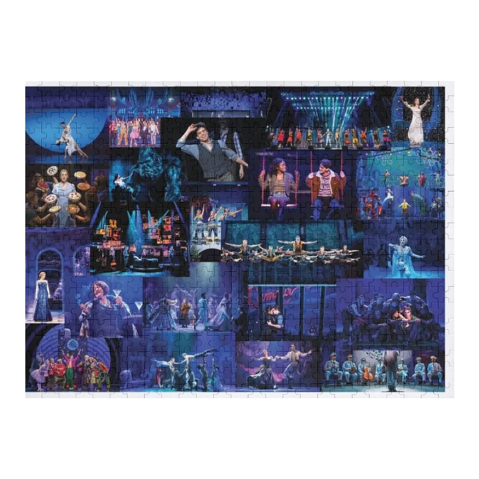 

Синий бродвейский шоу, коллаж, головоломка, деревянные композиции для детей, подарок на заказ, индивидуальный подарок для детей, головоломка