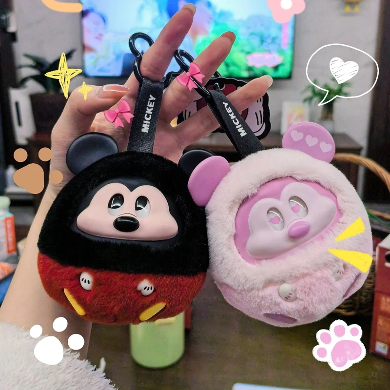 

Виниловая плюшевая слепая коробка с Микки Маусом, забавная серия столкновений, брелок, милый коллекционный подарок-сюрприз, игрушка для женщин и девочек