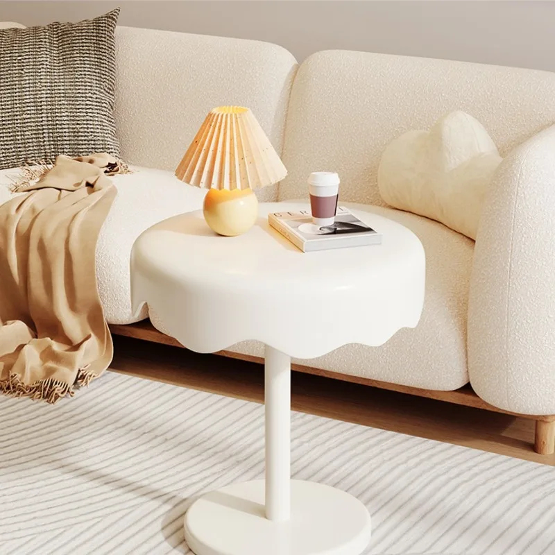 Cream Wind Living Room Side Sofa Simple Small Coffee Table Creative Bedside Table Shelf Small Round