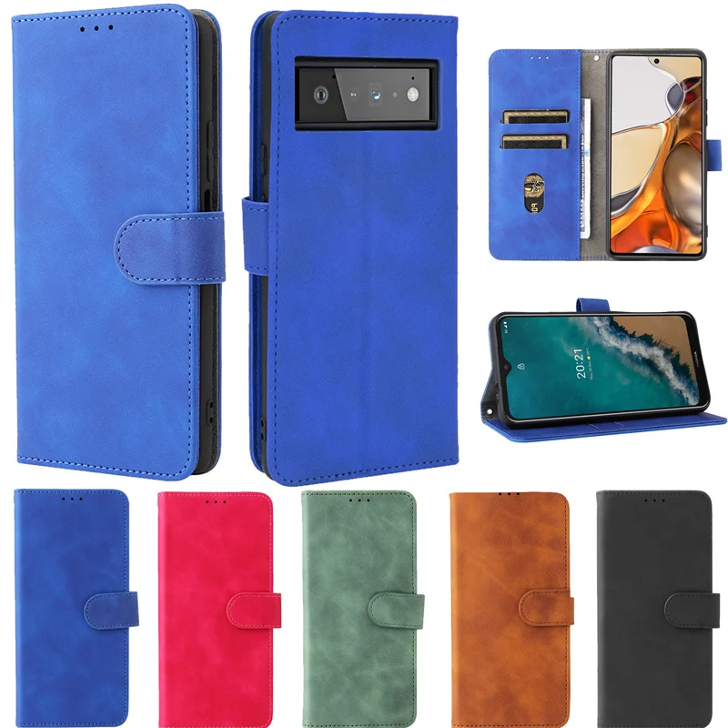 

For Google Pixel 6 Pro Case GLUOG G8VOU Pixel6 6Pro pixel6pro Cases Skin Feel Flip Funda For Pixel 6 5A 4A 5G 5 4 3A 3 XL Cover