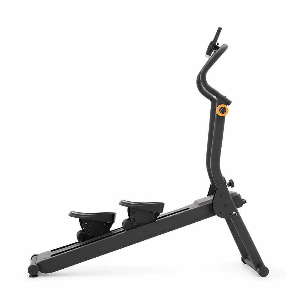 Faltbarer Treppensteiger aus Stahl für Heimfitness mit Magnetwiderstand, Workout-Klettermaschine, Handyhalterung und Doppelschiene