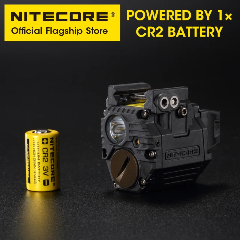 NITECORE NPL10 Tactical Gun Lamp 635nm Red Laser Pistol Light 300 Lumens Lightweight Compact LED Flashlight With CR2 Battery