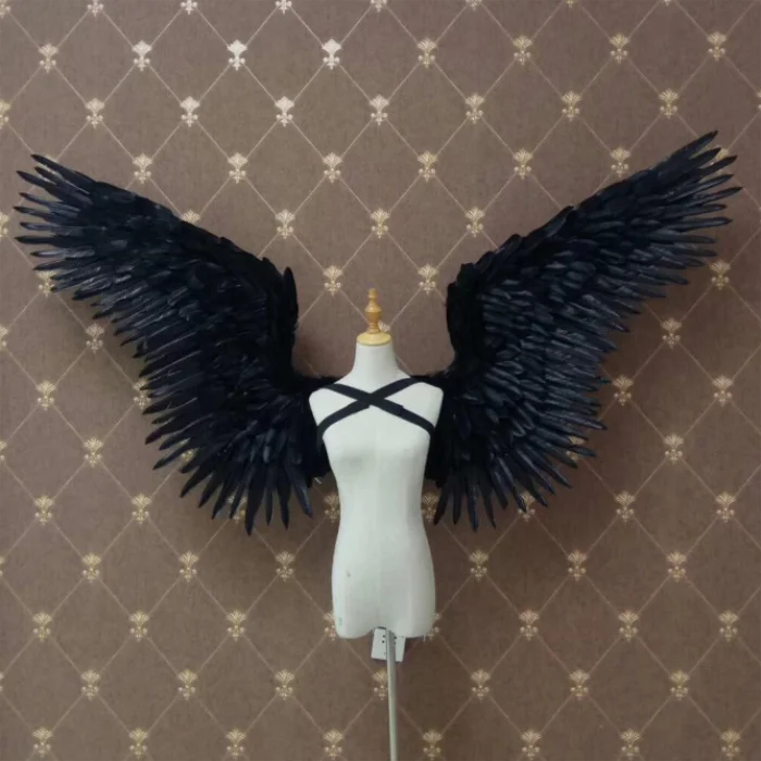 수제 큰 천사 깃털 날개, 할로윈 코스프레 장식, 결혼식 파티 소품, 무대 공연 레이아웃 천사 날개