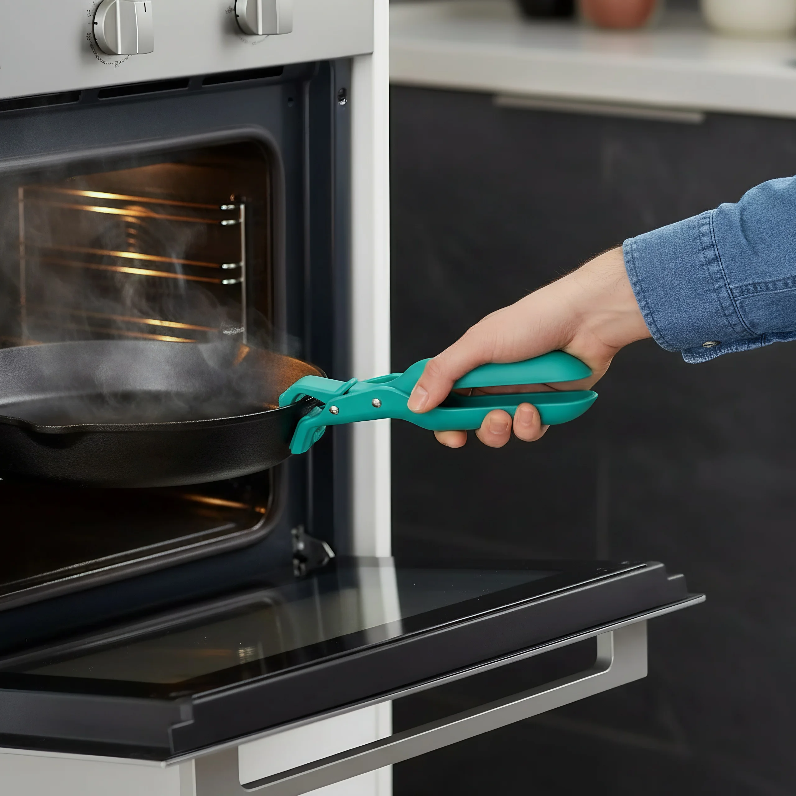 Creative Silicone Grips, Safe & Easy to Clean. 2 Pcs, Non-Scratch, for Hot Kitchenware