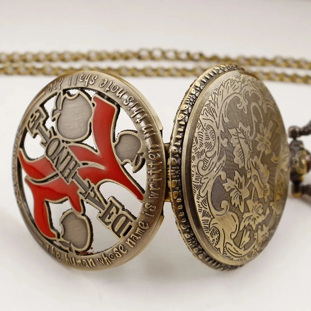 체인과 패션 석영 주머니 시계 레트로 화이트 다이얼 남여 남성 여성 해골 펜던트 체인 선물