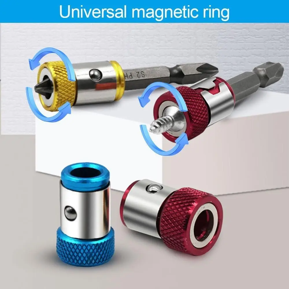 Upgrade Removable Screwdriver Head Ring Universal Household Tool Screw Ring Holders Durable Screw Magnetizer