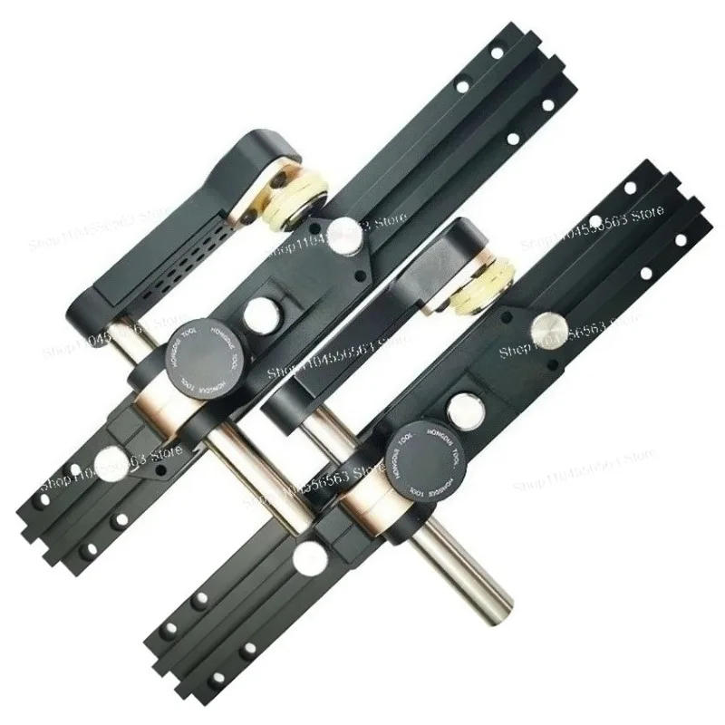 Aluminum Alloy Woodworking Table Saw Guider - Clear Cut Press Stock Push Guide with Eccentric Swage Feeder
