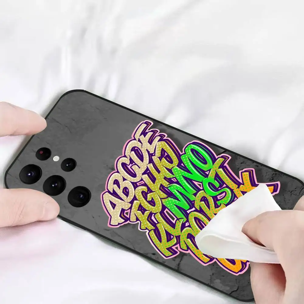 B-bolha letras caso de telefone para telefone série s s20 s21 s22 s23 s24 fe plus ultra tpu macio para pele-amigável capa
