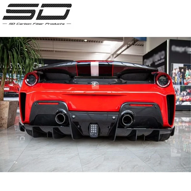 Hochwertiger Kohlefaser-Diffusor für Ferrari F8 Body Kit OEM