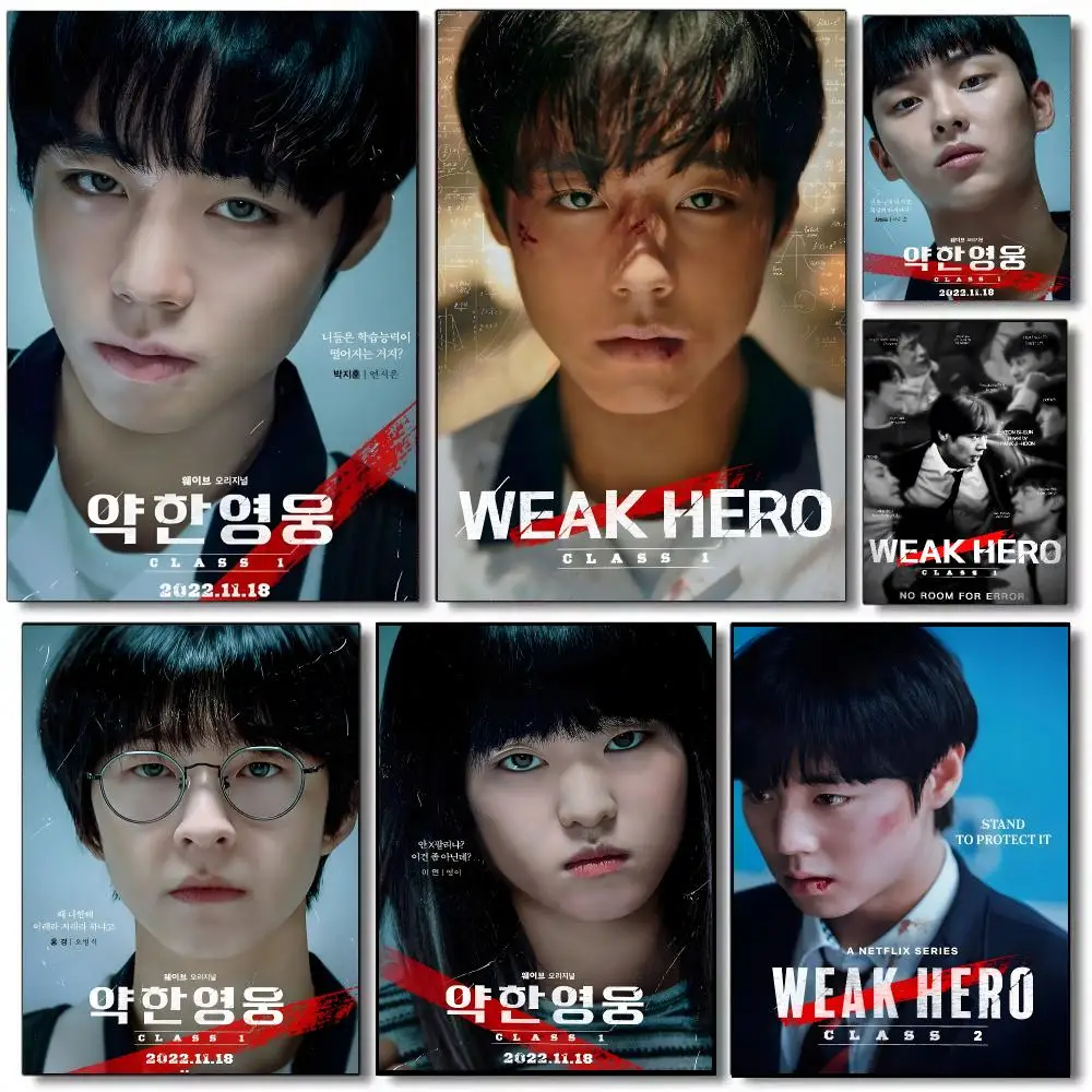 Weak Hero Class 1 Drama Korean Poster Self-adhesive Advanced Aesthetic Printing Paper Wall Art for Living Room Home Decor