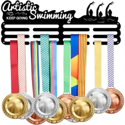 Artistic Swimming Medal Hanger Display Woman Water Ballet Sports Medal Display Rack for 60+ Medals Trophy Holder Awards Ribbon