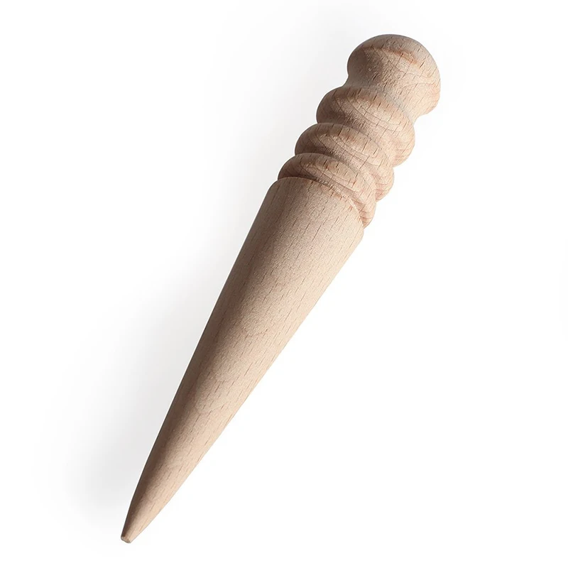 Solid Wood กลม Rod หนังหัตถกรรมคู่มือขัด Rod Log DIY เครื่องหนังเครื่องมือทำ