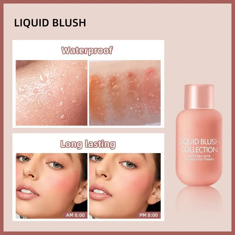 Beauty Liquid Blush Lasting Natural Liquid Contouring Face Blush 3 In 1 Blush Face Liquid Soft Light Liquid Blush per guance