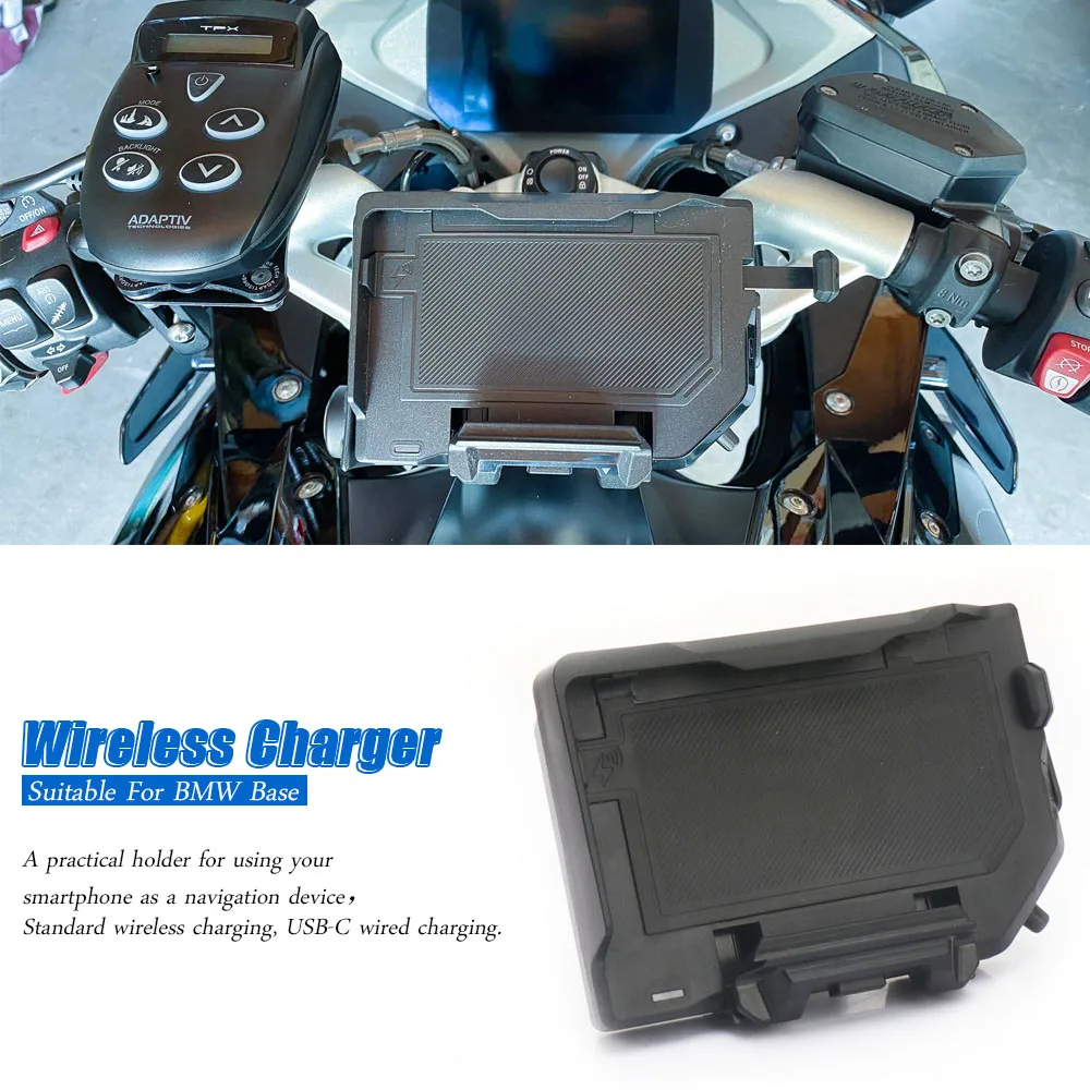 Wireless Charger USB Navigation Mobile Phone Holder For BMW F900R F900XR S1000RR S1000XR S1000R C400GT C400X K1600GT K1600B