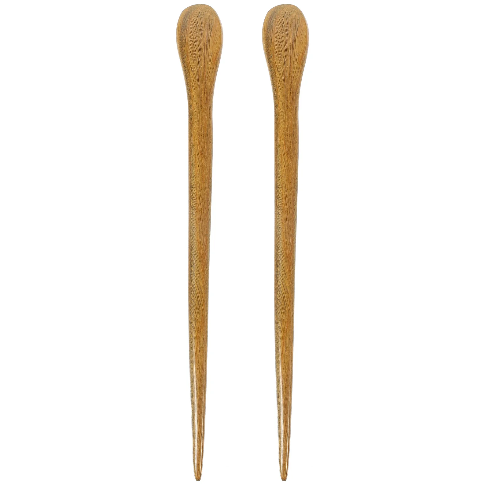 

2Pcs Sandalwood Hairpins Vintage Retro Hair Clips Simple Durable Hair Accessories Traditional Style for Women Girls