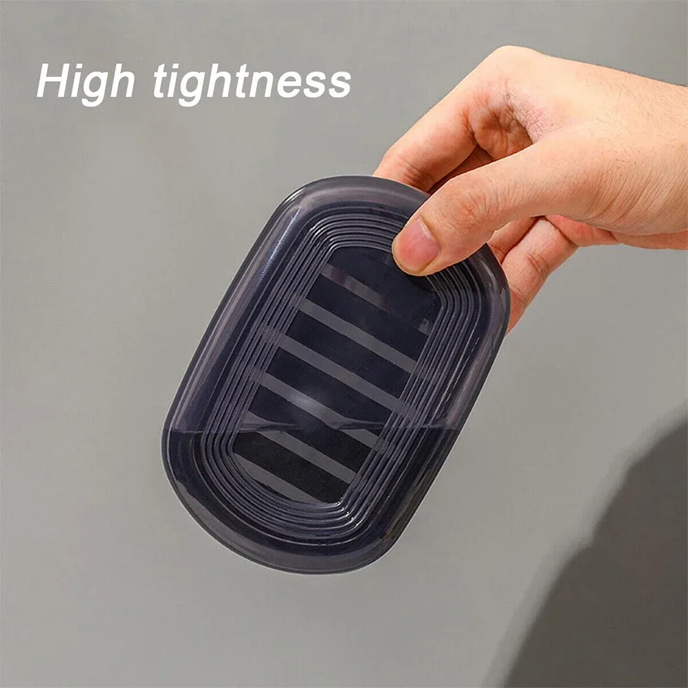 ALLGOOD Multi-space Double Layer Design Soap Box Dish Holder Soap Case Travel White Bathroom Container Black PP Material