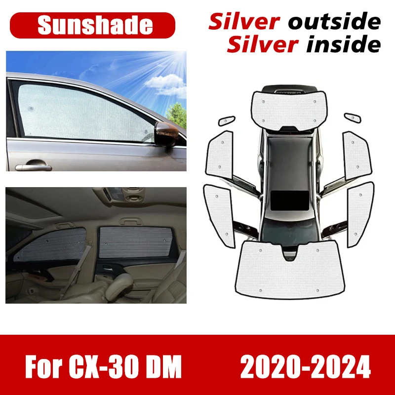 

Car Window Sunshade For Mazda CX30 Accessories 2024 2023 2022 2021 2020 CX 30 DM Windshield Sunscreen Anti-UV Visor Auto Interio