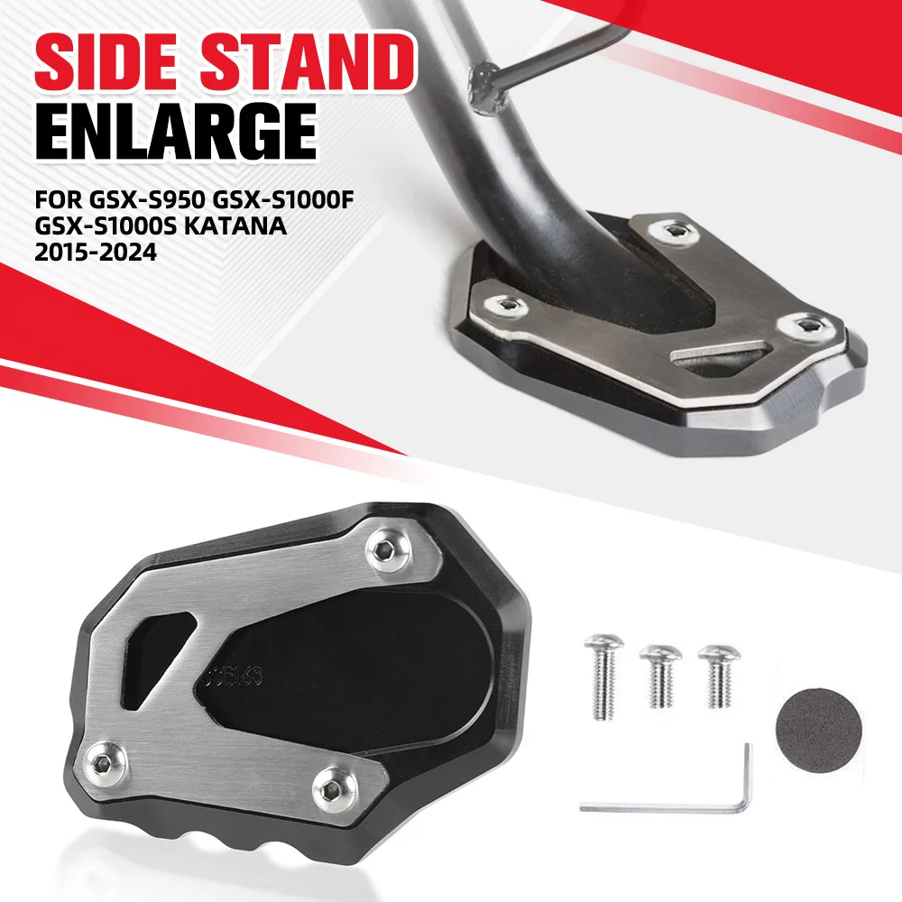 

Foot Side Stand Pad Kickstand Support Extension FOR Suzuki GSX-S950 GSX-S1000F GSX-S1000S Katana 2015-2024 GSXS 950 1000 S F