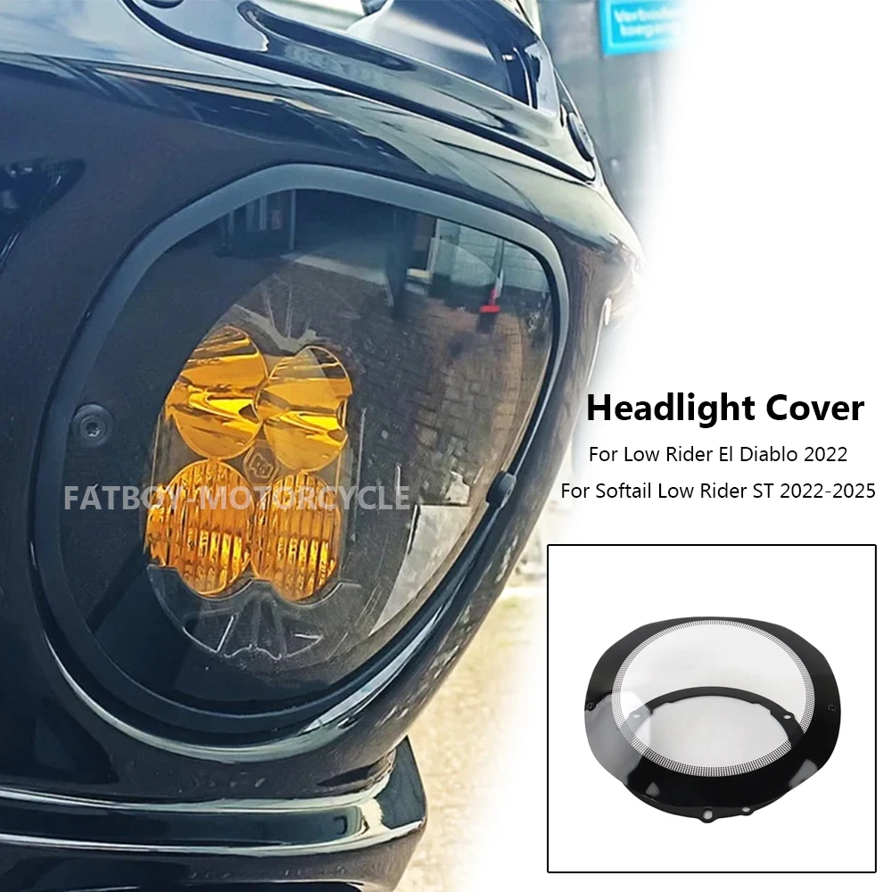 

Motorcycle Accessories Headlight Protection Guard Cover For Harley Softail Low Rider ST 2022-2025 Low Rider El Diablo 2022