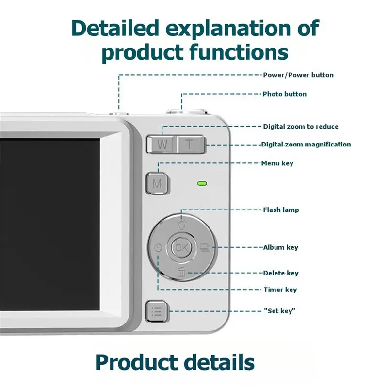 B50B-Digital Camera Sliding 4K HD CCD Campus Camera For Photos& Recording With Integrated Student Card Machine Reader