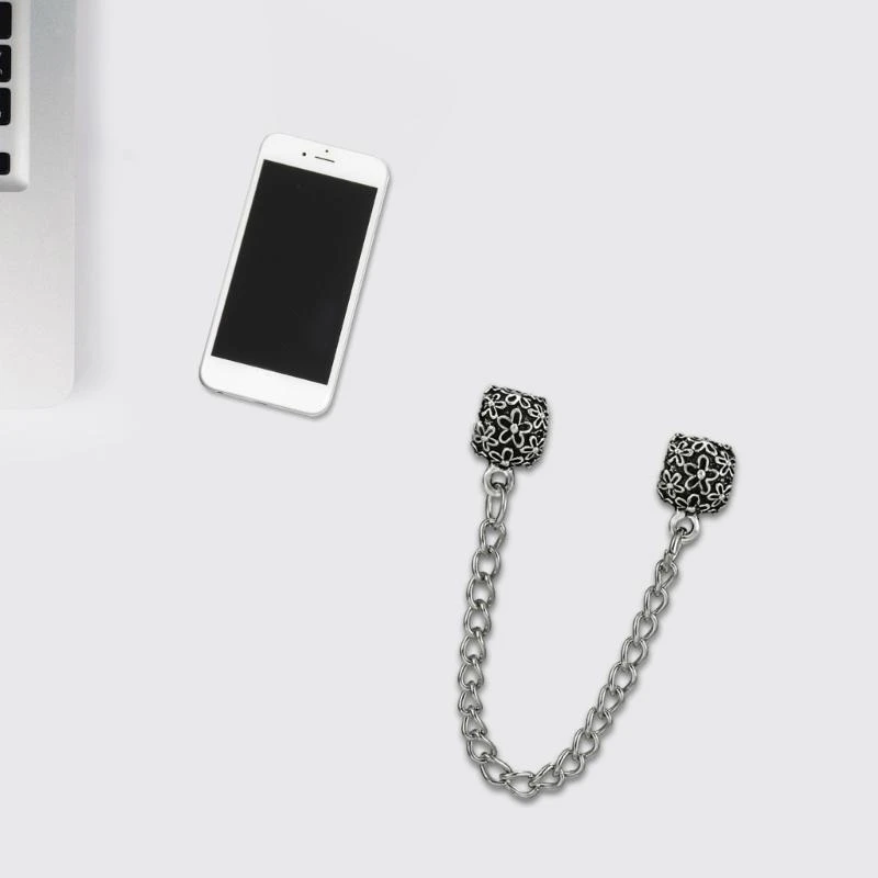 Sturdy Metal Safety Chain Portable Jewelry Findings for Securing Your Bracelet