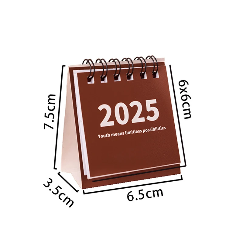 2025 Mini Simple Desk Calendar Cute Portable Pocket Small Daily Planning Calendar Manage Time Schedule Desktop Decoration