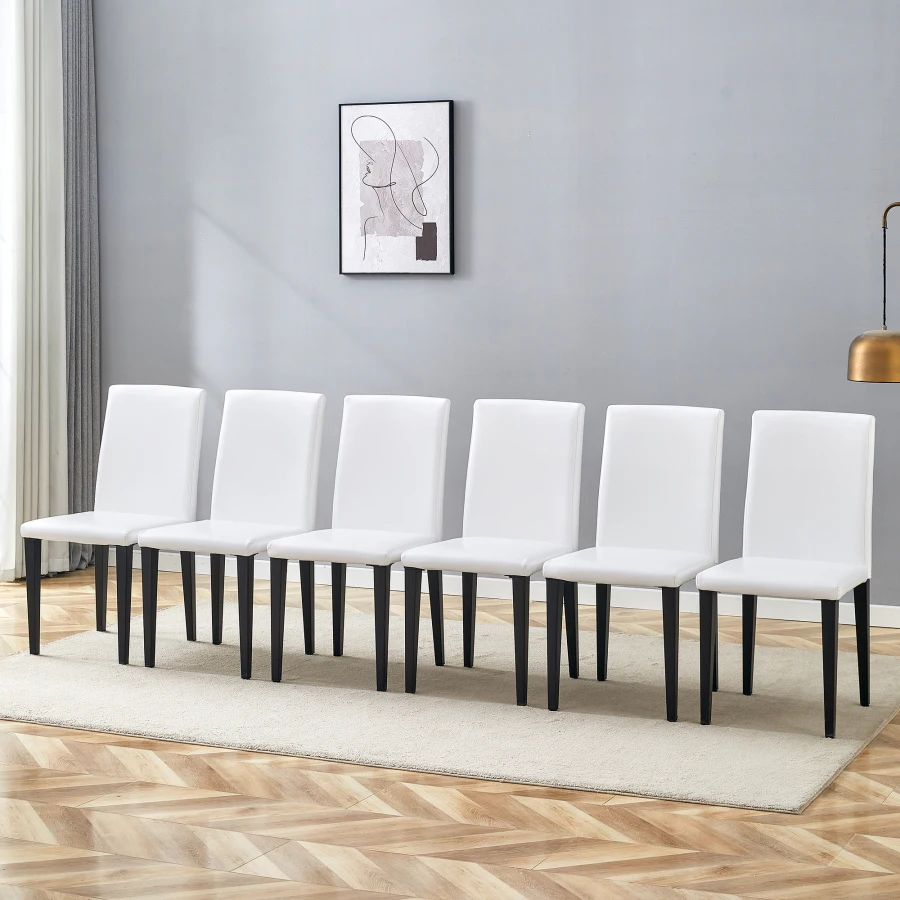 White PU Dining Chairs: 35.4