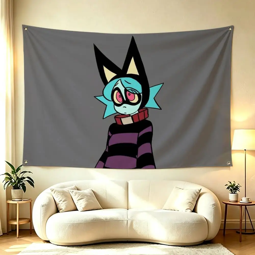 P-Psychocuties-U-Ushka Flags for Bedrooms Home Decor Items Outdoor Decors Garage Decoration