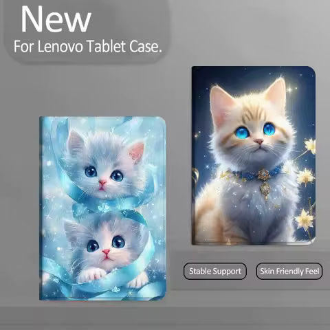 Cat Cartoon Popular Art For Xiaoxin Lenovo Tab Pad K11 K10 M10 P11 3rd Plus Pro Legion Y700 Y900 Gen4 2 Tablet Case Gift