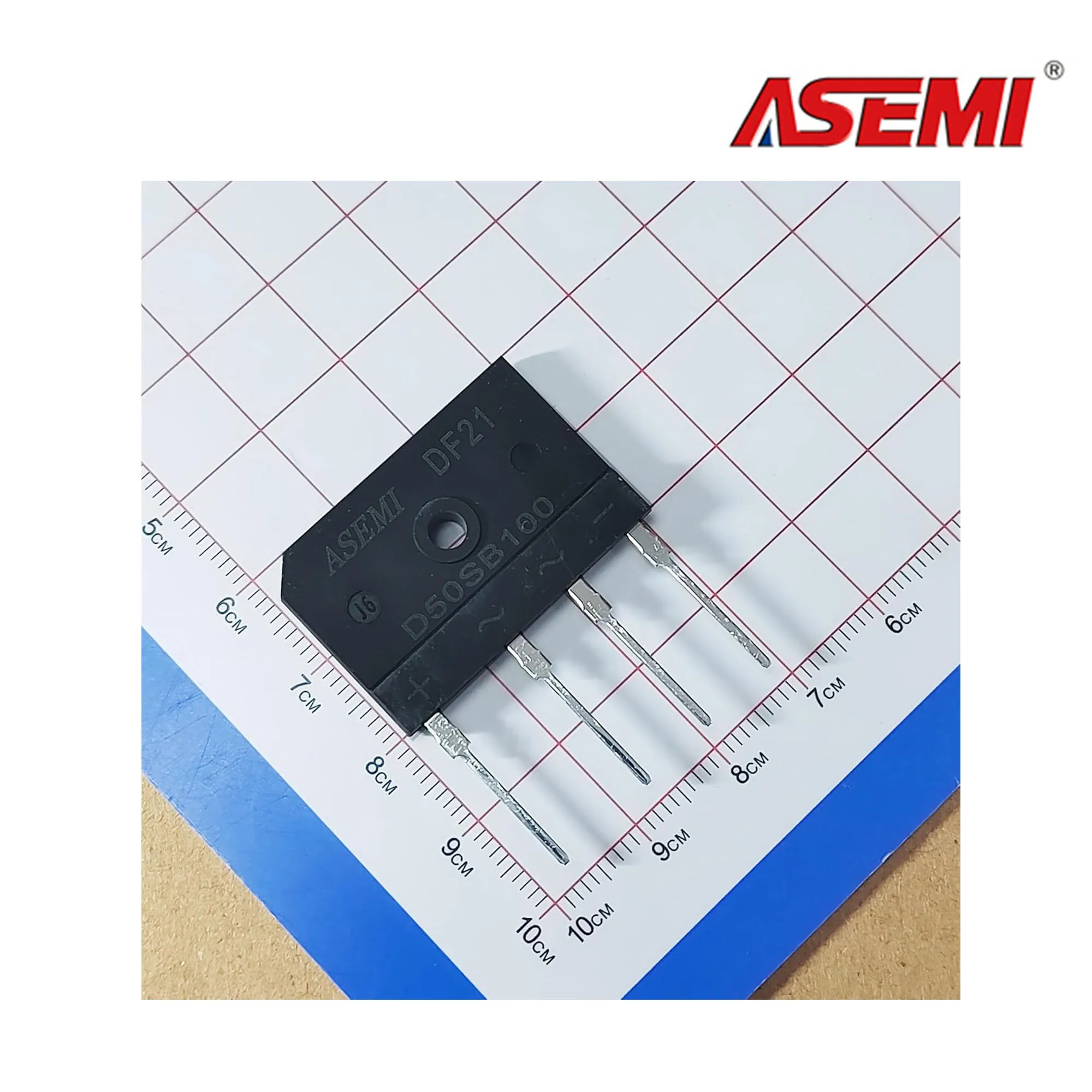 ASEMI D50SB100 D50XB100 DIP-4 Package through Hole Rectifier with Heat Sink for Electronics