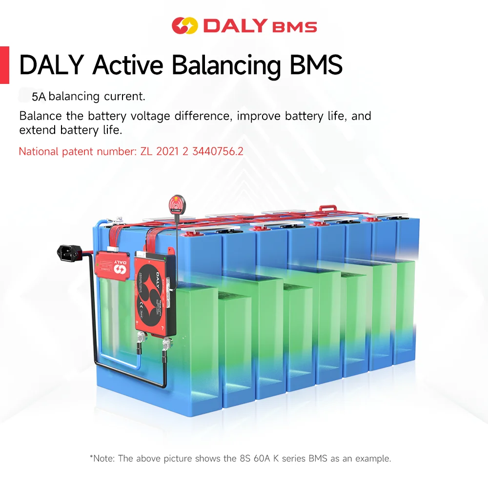 Daly Smart BMS Active Balancer 5A Lifepo4 4S 12V BMS 8S 24V 10S 13S 16S 48V 40A 100A 200A 250A BMS Li-ion 3.7V 3.2V BMS RS485CAN