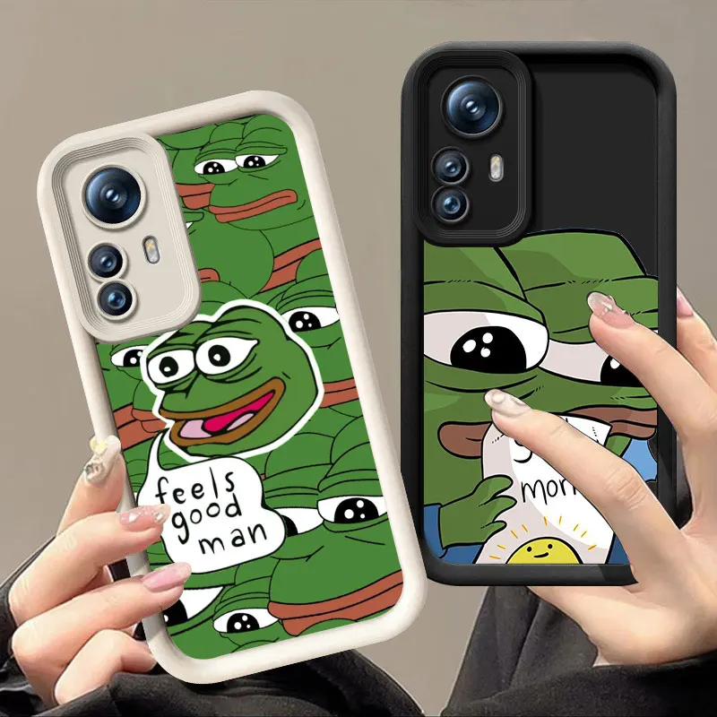 Sad Frog P-Pepe Phone Case For Xiaomi 11 12 13 Lite 12T 13T 14T Pro Redmi A1 A2 Plus A3 9A 9C 9T 10C 12C 13C 5G 14C