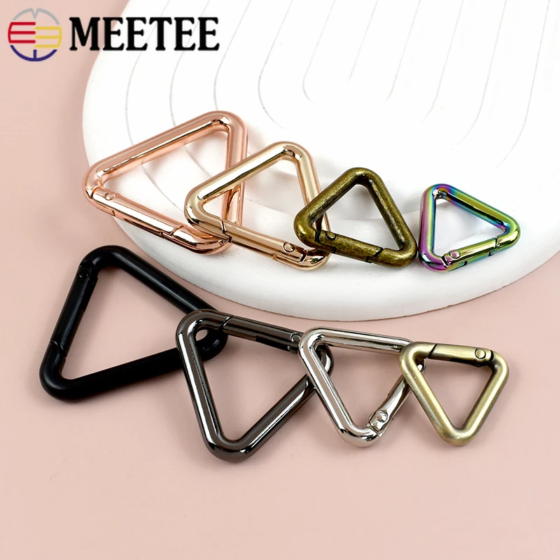 

5/10Pcs 16/20/25/32mm Spring Metal Carabiner Rings Buckles for Bag Strap Keyring Openable Clasp Belt Trigger Snap Clip Hook Kits