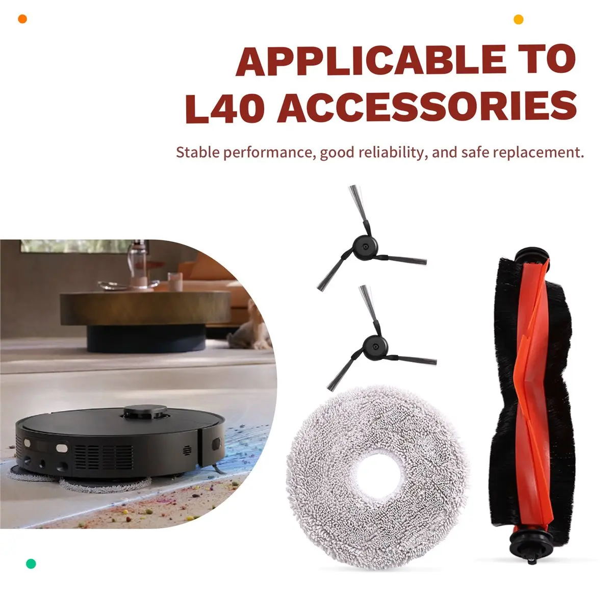 

For L40 Ultra Gen 2 Replacement Parts for L40 Ultra Roller Brush Mop for L40 Ultra Cleaning Supplies