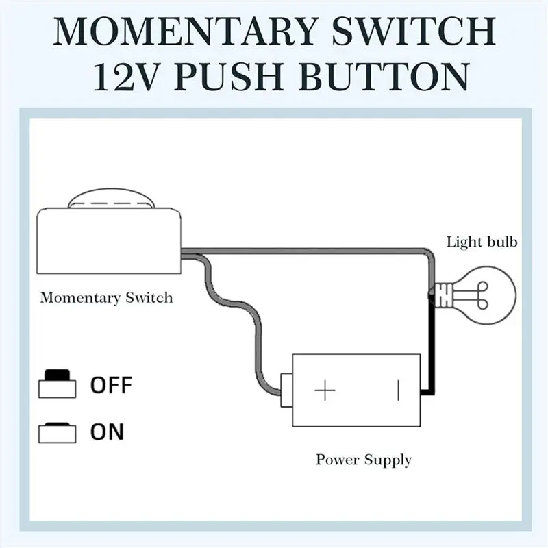 ABVG-20Pcs 12V/24V Mini Momentary Push Button ON/Off Switch, Surface Mount, Easy Installation For Electronic Experiment