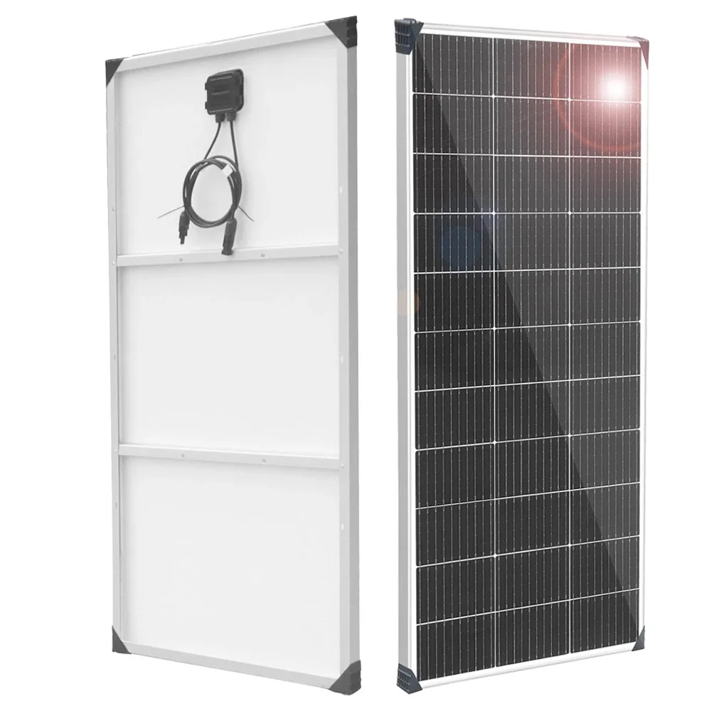 Zonnepaneel 400W 300W 200W 150W Kit Zonnepaneel Aluminium Frame Fotovoltaïsch Paneel 12V Batterijlader voor Camper Boot Thuis RV