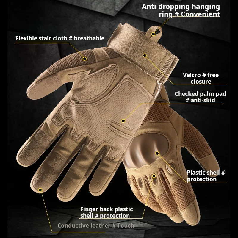 Z910 tactical gloves fully refer to outdoor mountaineering camping protection, wear-resistant and non-slip driving cycling glove