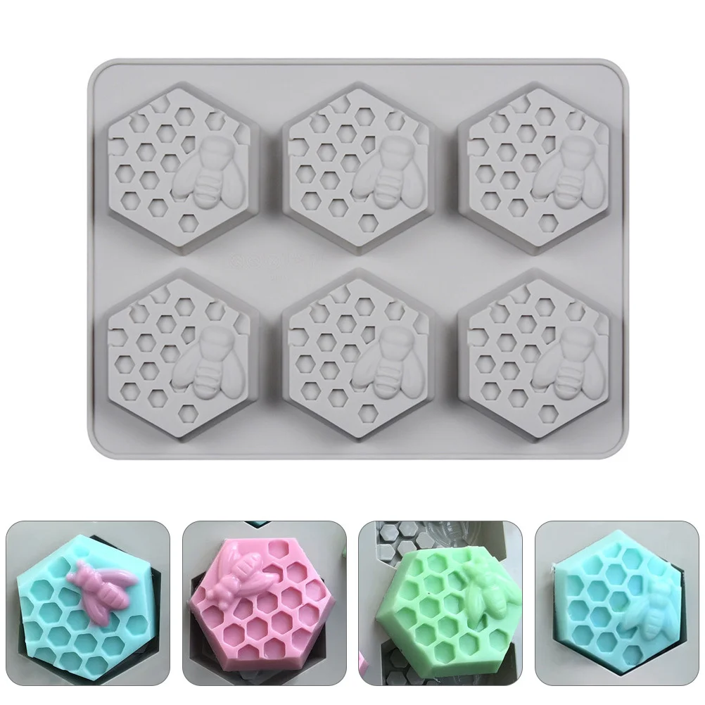 

Silicone Mold Bee Honeycomb Design Diy Soap Mould Ice Tray Chocolate Cake Pan For Baking Dessert Candy Ice Making Easy Demould