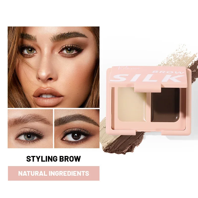 Tweekleurige Wenkbrauw Verven Styling Gel Wenkbrauw Crème Styling Wenkbrauw Gel Zeep Wax Transparante Wenkbrauw Crème Blijvende Tint Enhancer